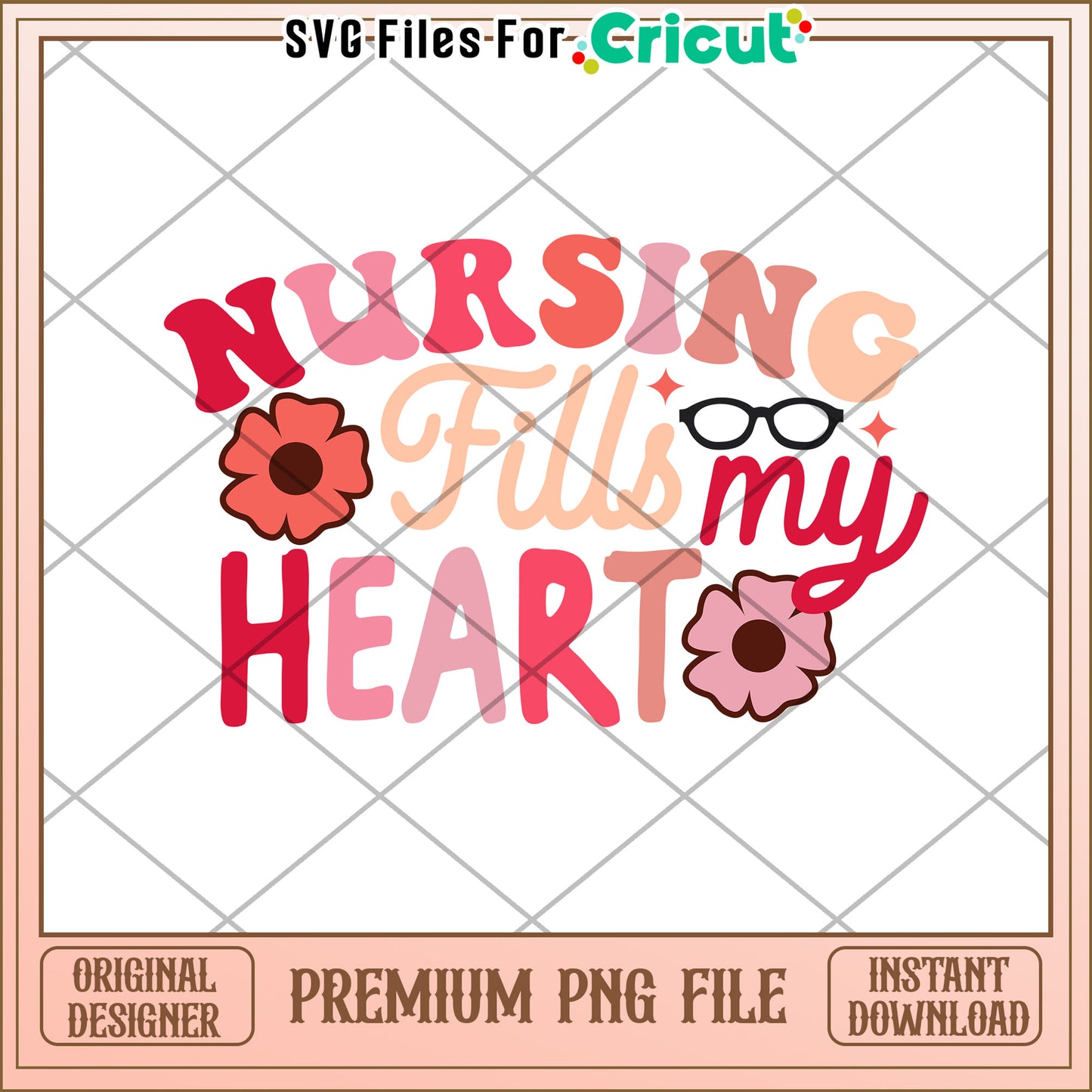 Nursing Fills My Heart PNG Design