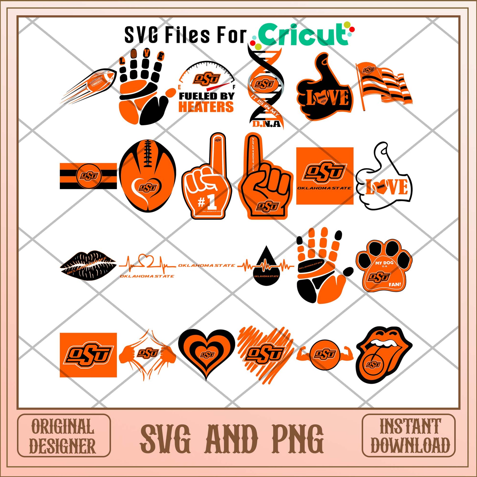 Oklahoma state hand svg, Oklahoma state university svg bundle, NCAA svg