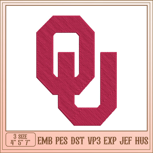 OU Embroidery Design EMB PES DST VP3 Formats