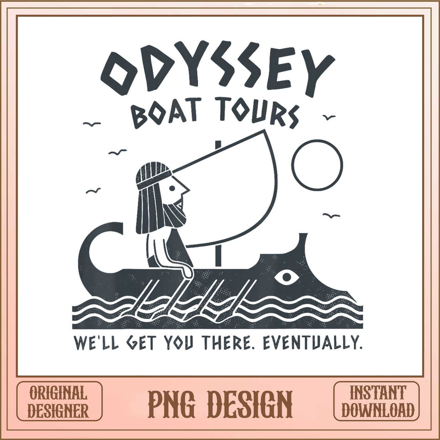 Odyssey Boat Tours PNG, Greek Mythology Shirt, Funny History PNG