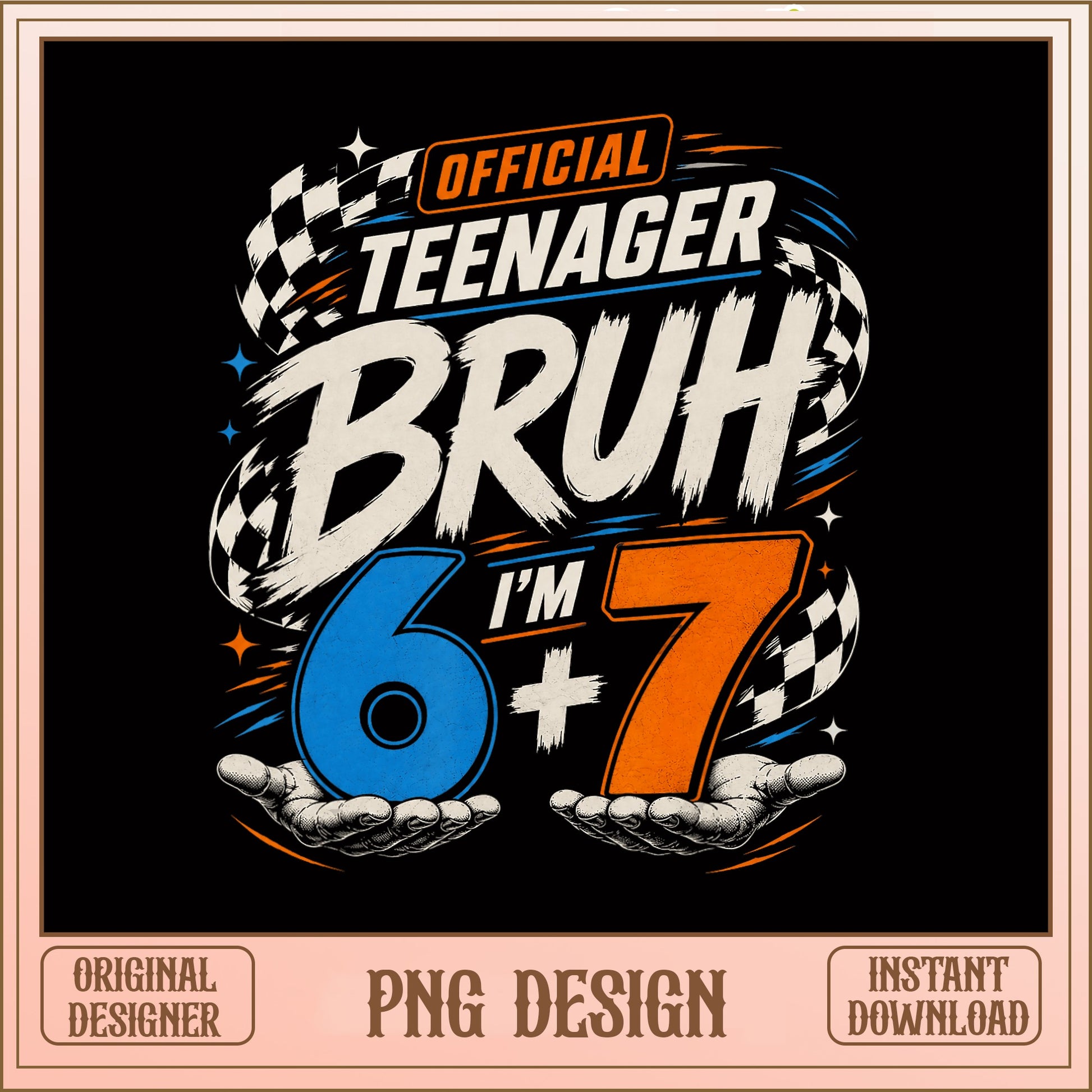 Official Teenager Bruh Im 13 PNG, Birthday Boy PNG, 13th Birthday PNG