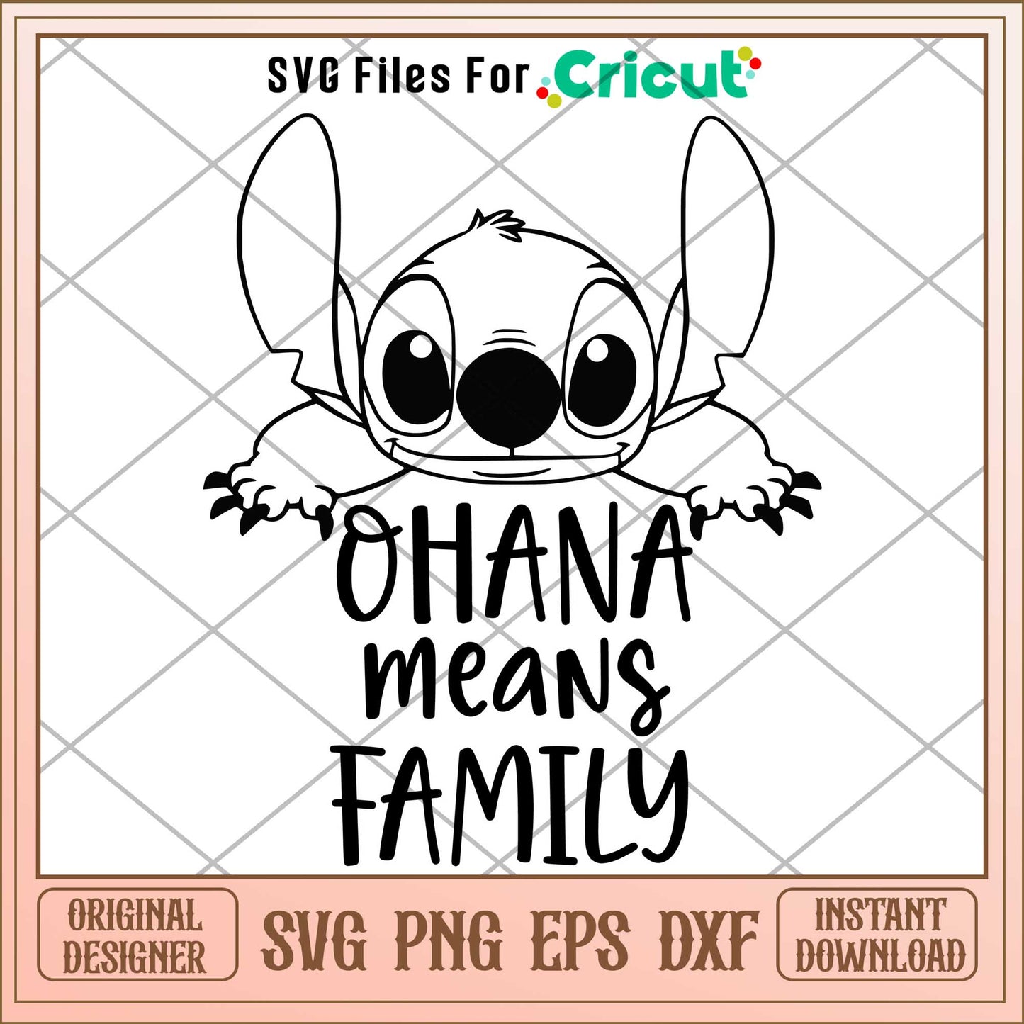 Ohana means family coloring svg, Disney characters svg, digital dowload
