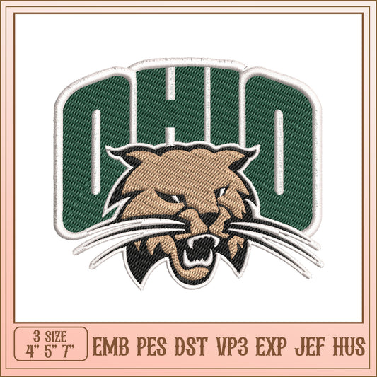 Ohio Bobcat Embroidery Design