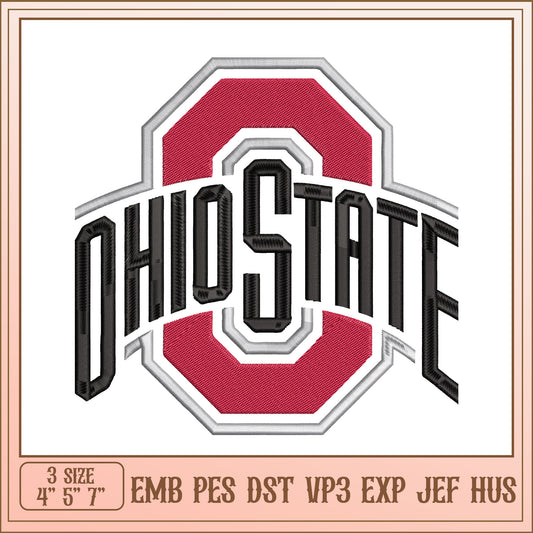 Ohio State Embroidery Design