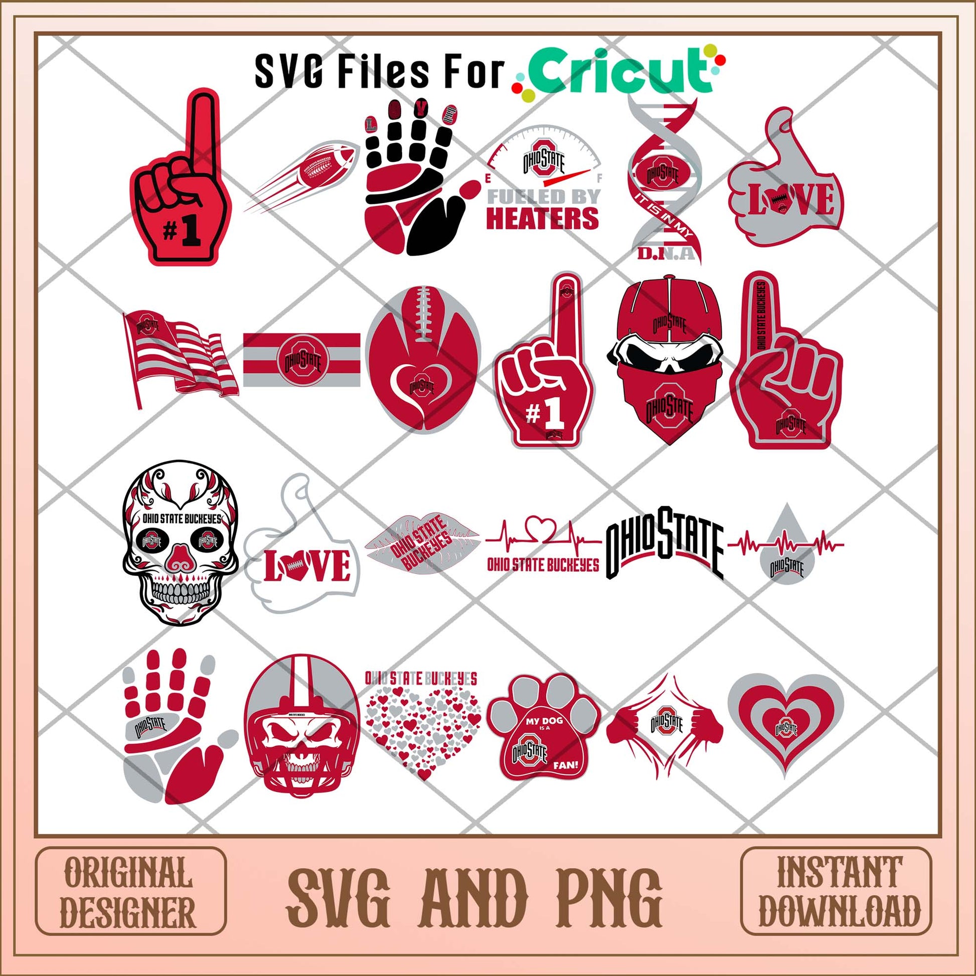 Ohio state symbols svg, Ohio state football svg bundle, NCAA svg