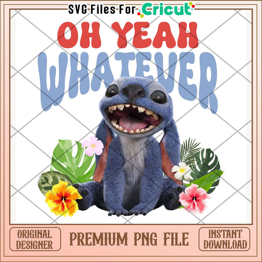 Oh year whatever png, casual attitude png, slang phrase png