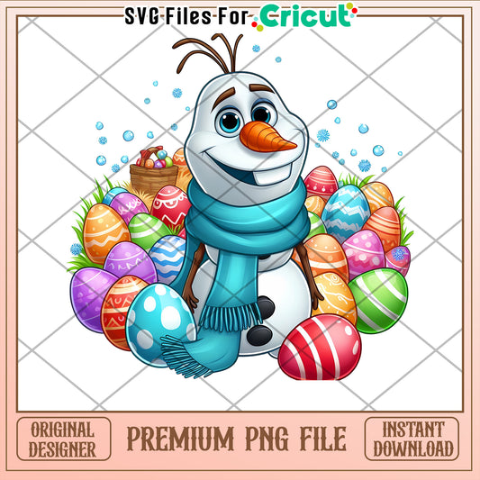 Olaf Easter Eggs PNG Cricut Design