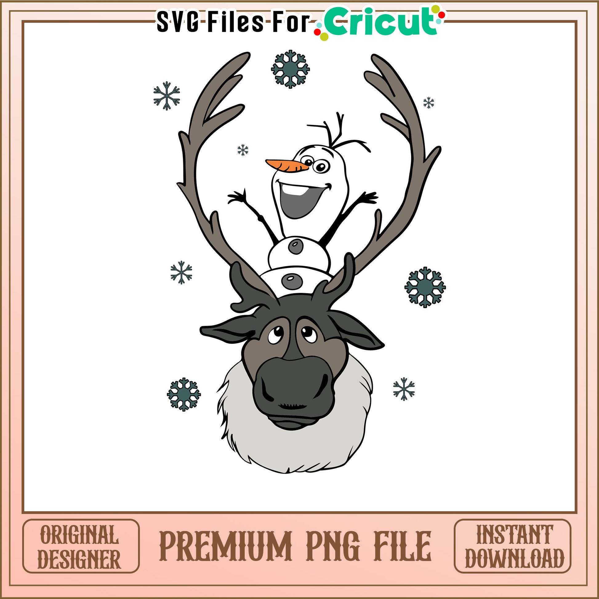 Olaf on Sven, Premium PNG file for download