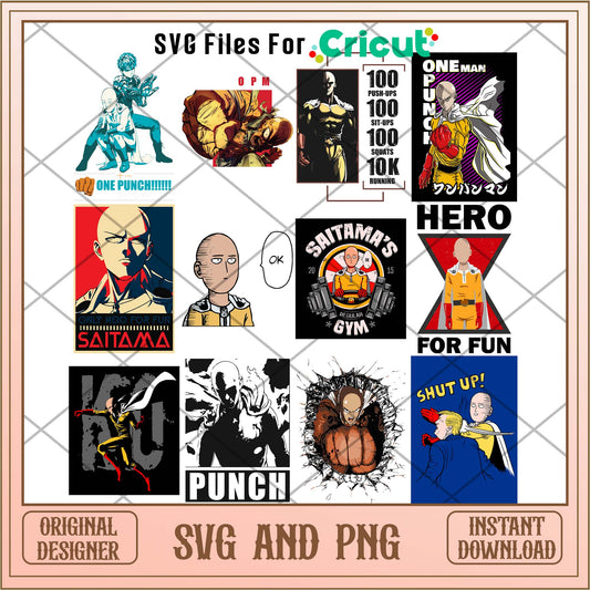 Anime One Punch Man svg bundle, Anime bundle - Svgfileforcricut 