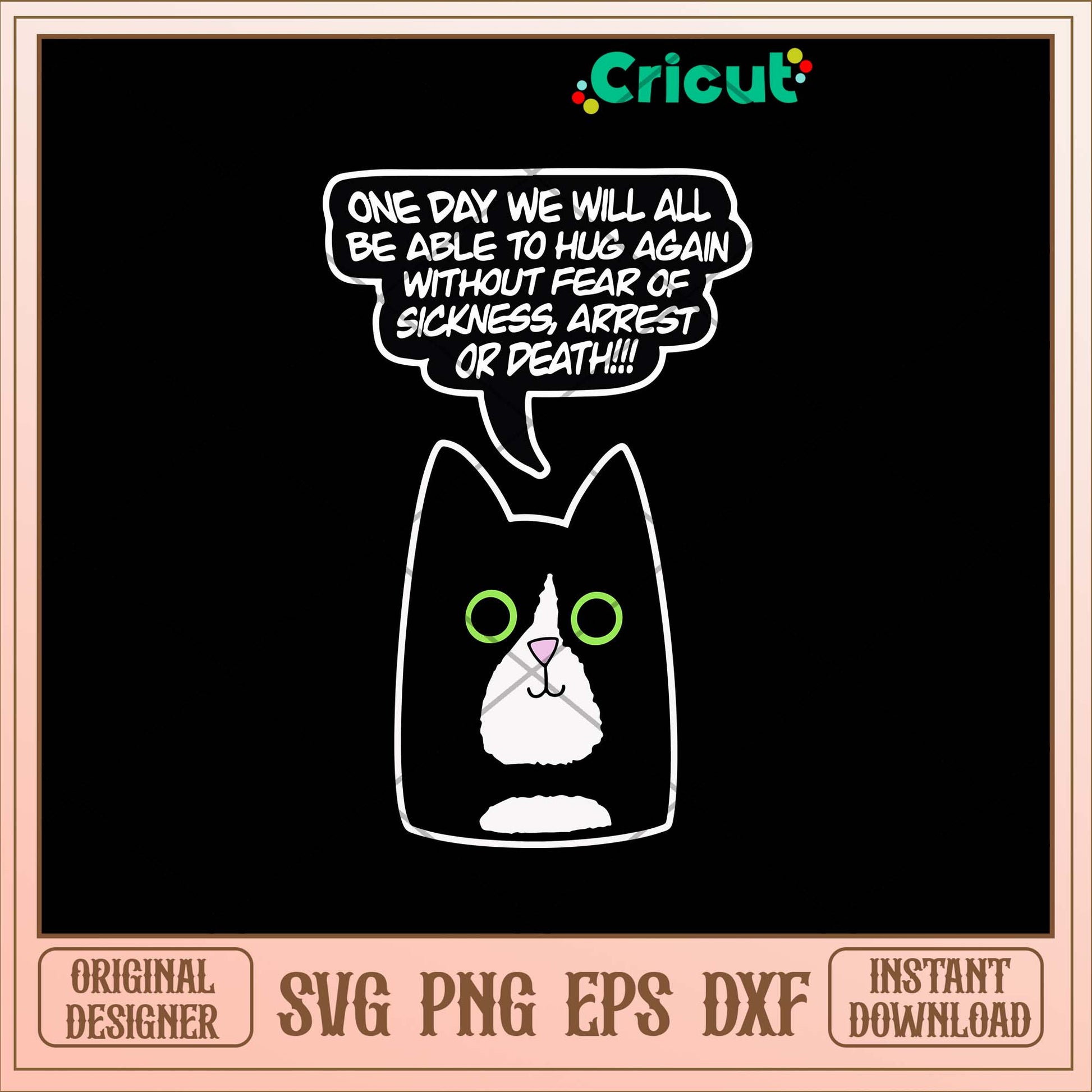 One Day We Will All Be Able Svg, Cat Svg-Svgfilesforcricut