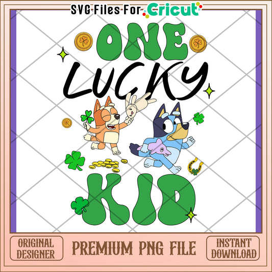 One Lucky Kid Fun PNG Design for Kids Crafts