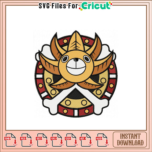 One Piece Chopper Embroidery Design Instant Download