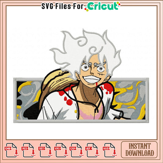 One Piece Eustass Kid Embroidery Design Instant Download