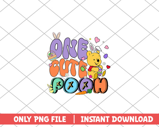 One cute pooh easter png