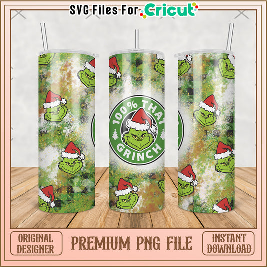 One hundred that grinch tumbler png, grinch live action​​ png, christmas movies​ png