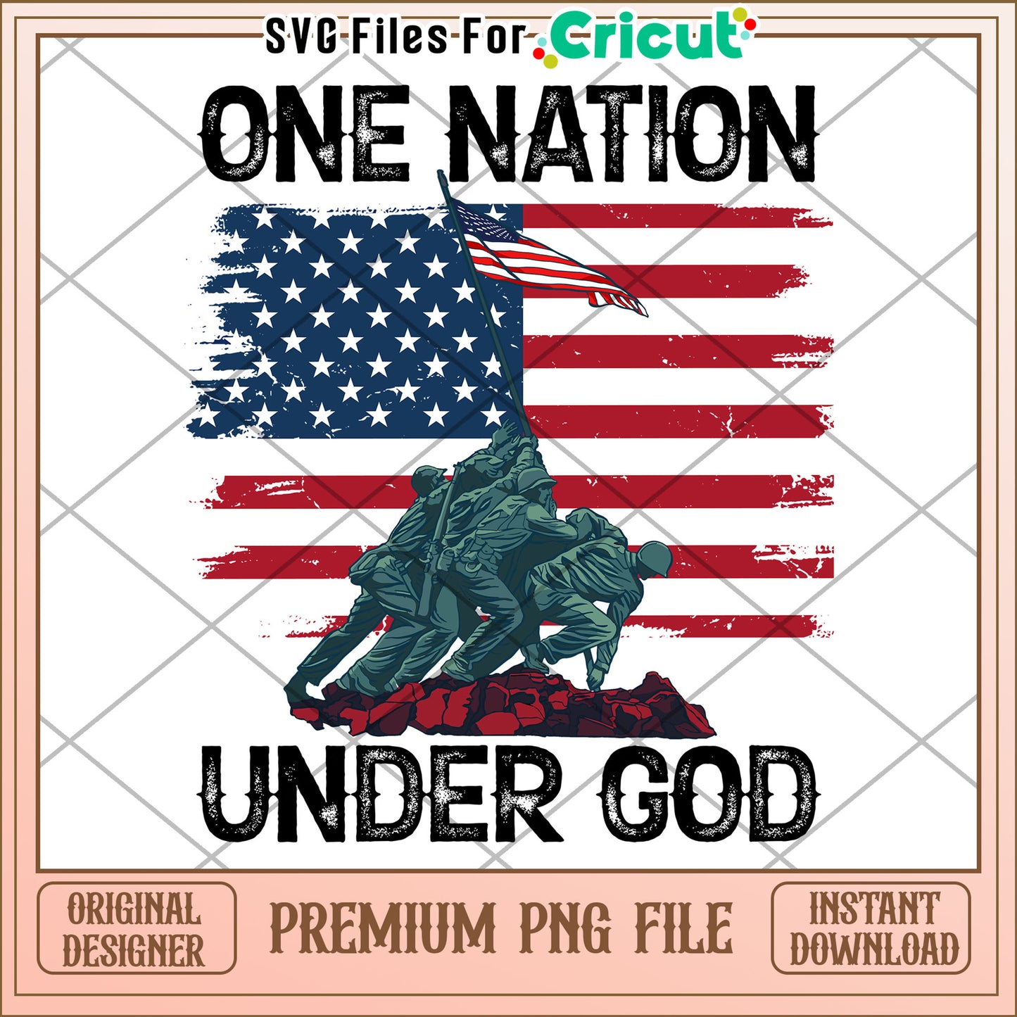One nation under god black letters png, independence day png, great america png
