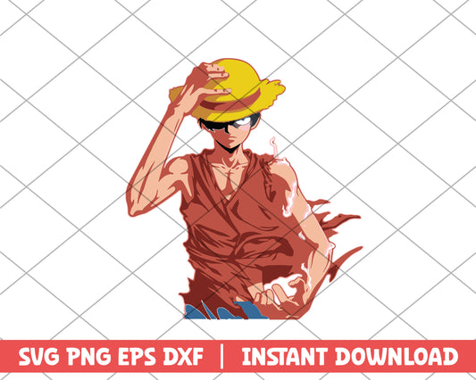 One piece Monkey D.Luffy anime svg