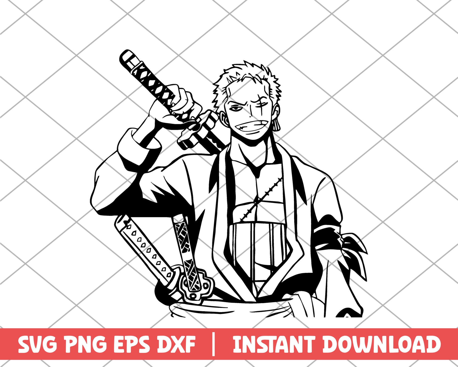 One piece Zoronoa Zoro anime svg