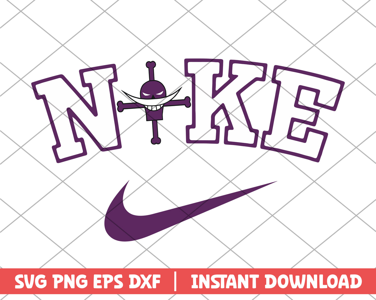 One piece edward newgate nike anime svg