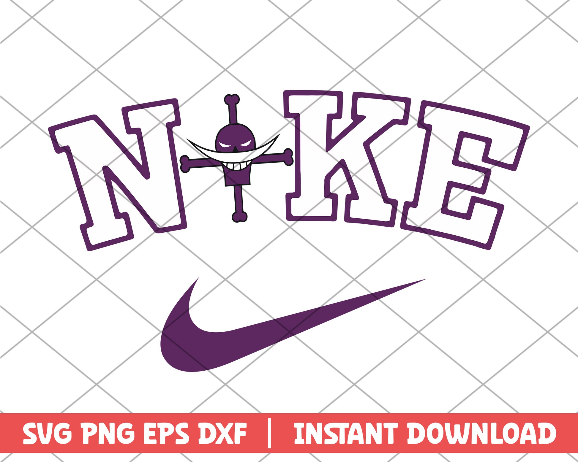 One piece edward newgate nike anime svg