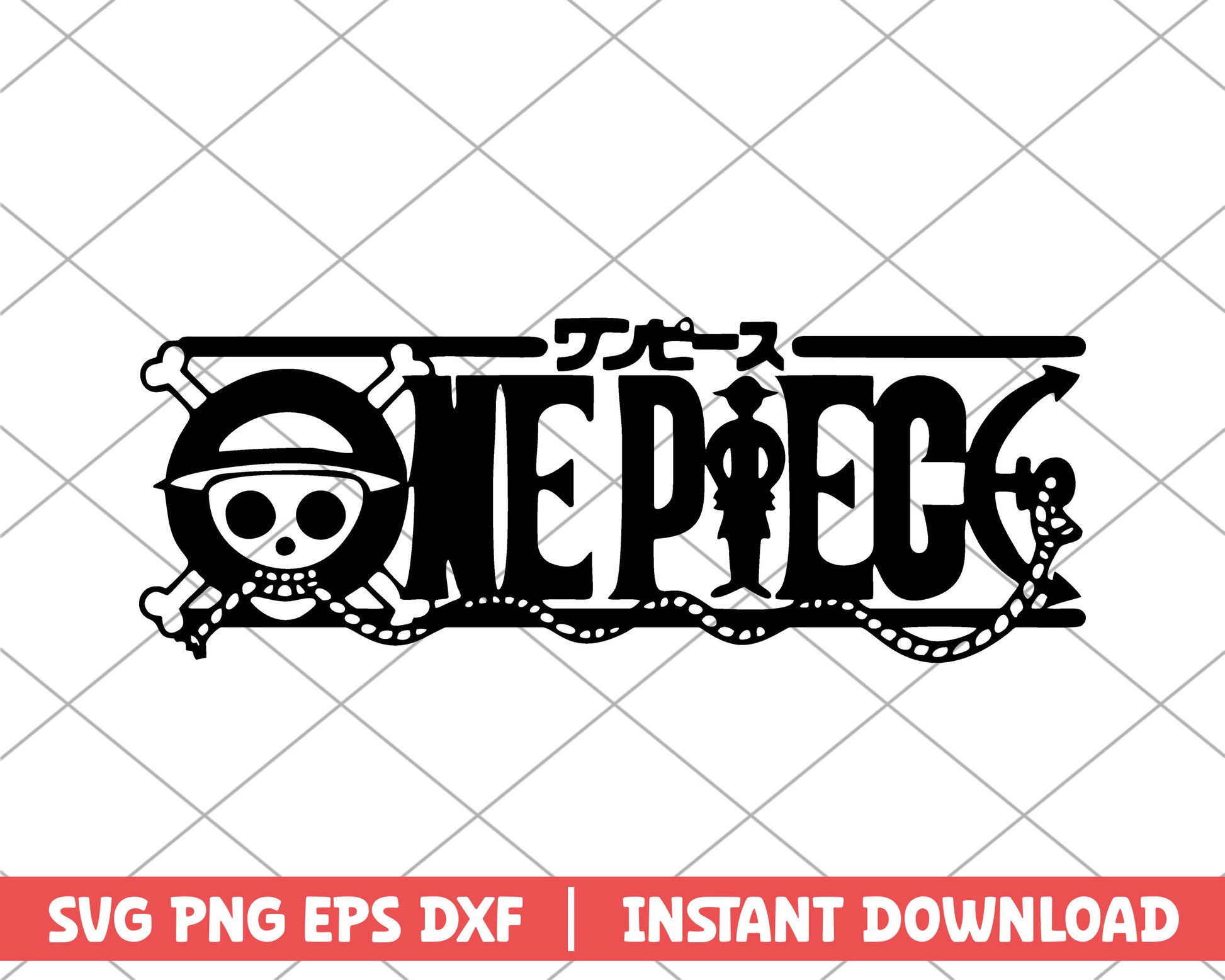 One piece logo anime svg