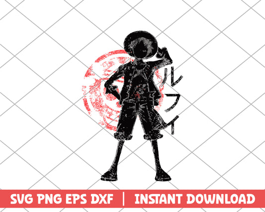 One piece luffy pirate king anime svg