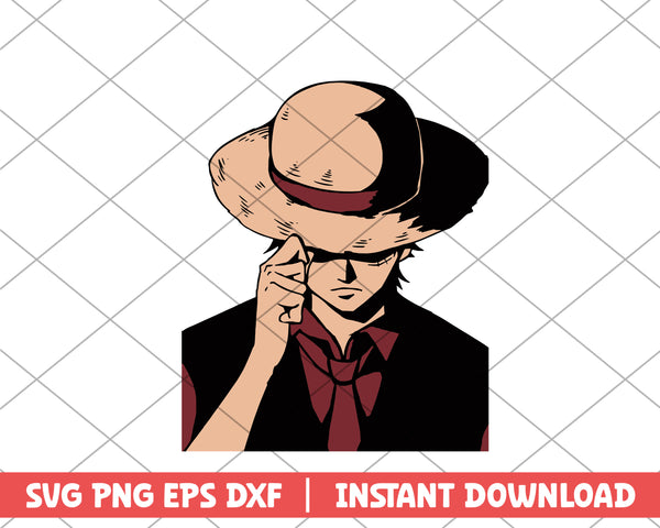 One piece luffy suit anime svg