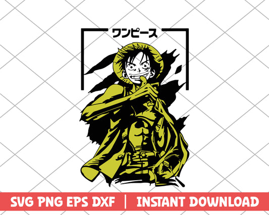 One piece monkey D. luffy anime svg