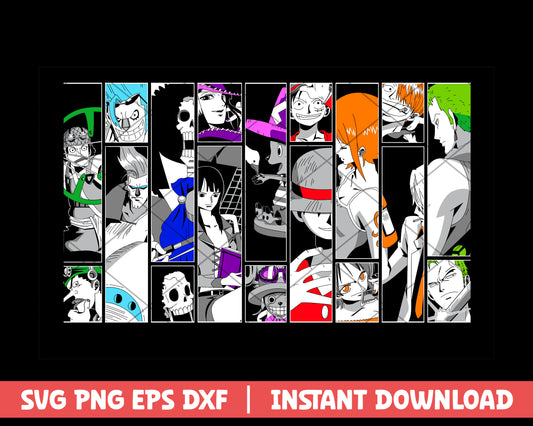 One piece mugiwara kaizokydan anime svg