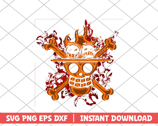 One piece portgas D.ace anime svg