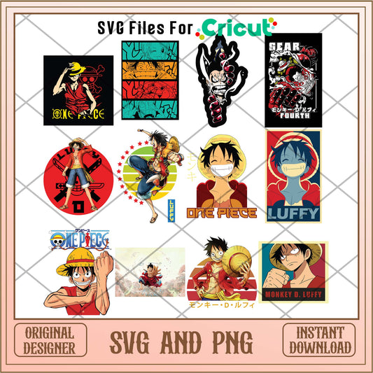 Anime One piece svg bundle, Luffy svg bundle - Svgfileforcricut