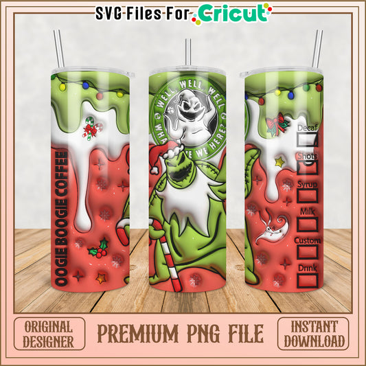 Oogie Boogie Coffee Tumbler Design PNG for Cricut Crafting Download