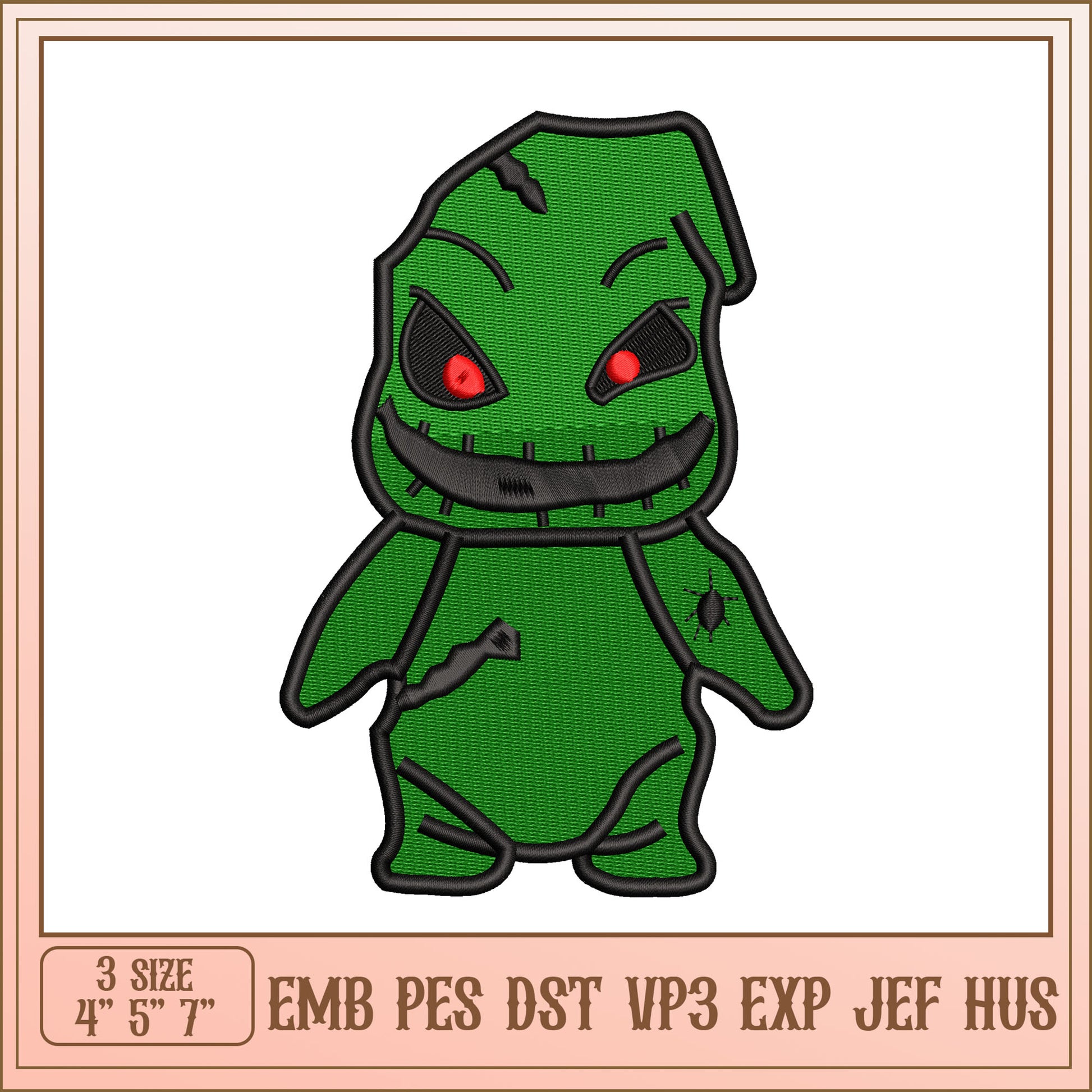Oogie Boogie Embroidery Design