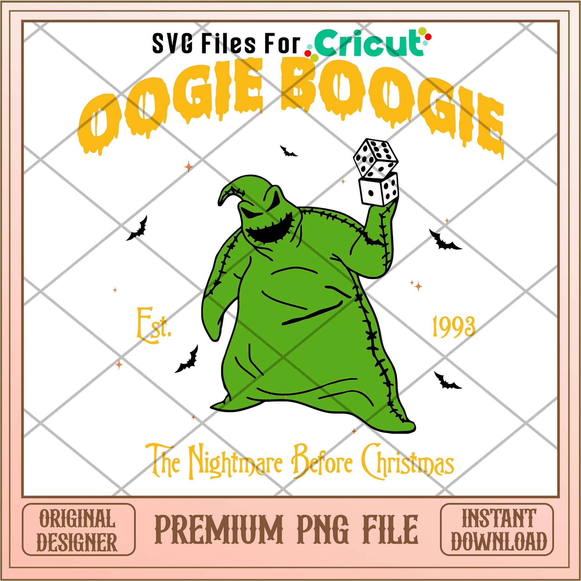 Oogie Boogie est 1993 The Nightmare Before Christmas png, Nightmare before christmas png, digital download