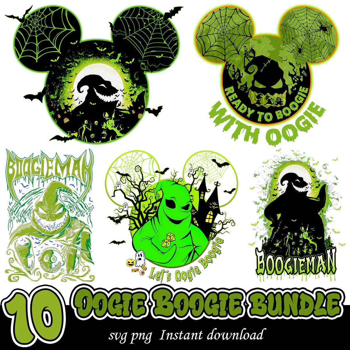 Oogie Boogie bundle svg, Disney Oogie Boogie art svg bundle