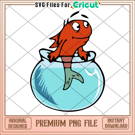 Option 1 (62 characters)  Goldfish Bowl PNG Image Instant Download