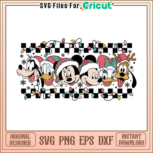 Option 1 (Focus on Characters) Disney Christmas SVG PNG EPS DXF