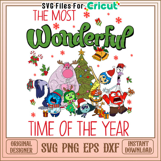 Option 1 (Focus on Christmas) Christmas Inside Out SVG Design