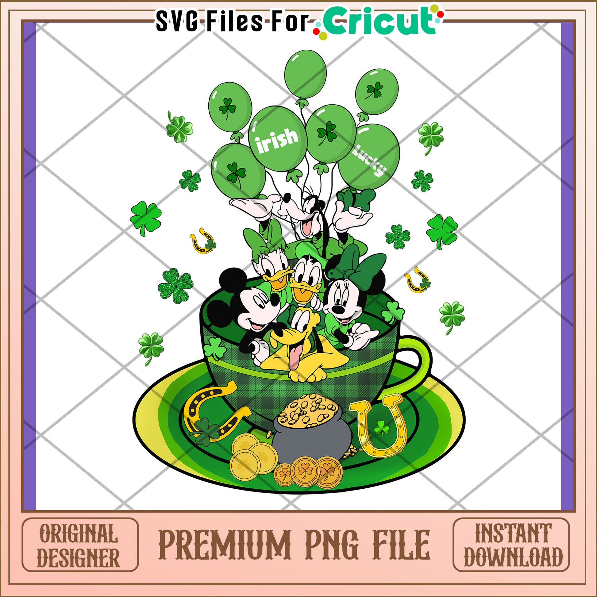 Option 1 (Focus on St. Patrick's Day) St Patricks Day Mickey Mouse PNG