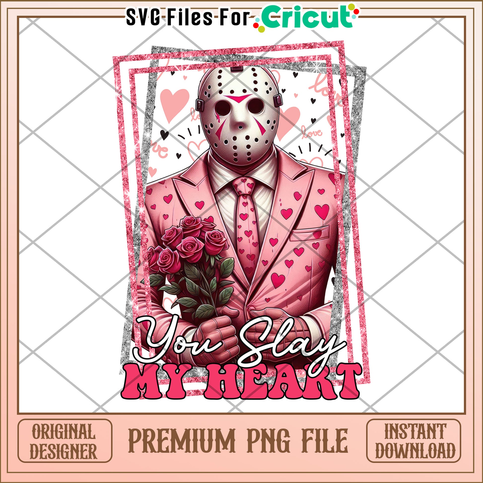 Option 1 (Focus on Valentine's Day) Valentines Day PNG You Slay My Heart