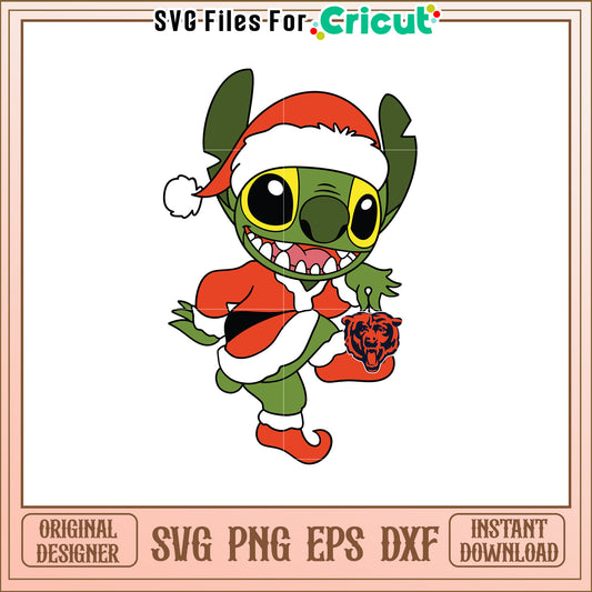 Option 1 (Focus on character)  Christmas Stitch SVG Design