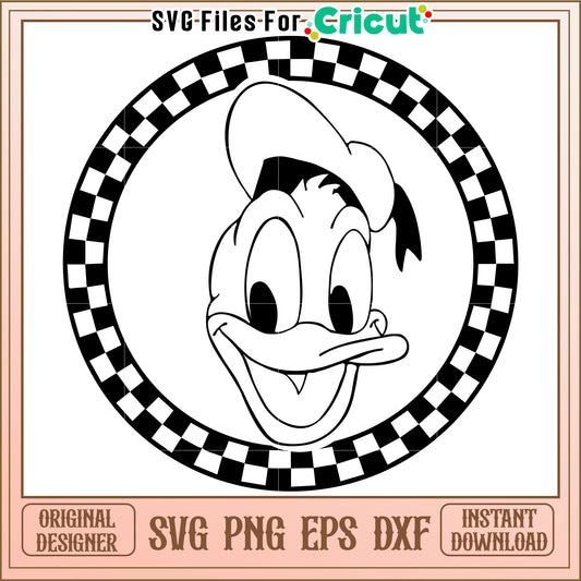Option 1 (Focus on character)  Donald Duck SVG, PNG, EPS, DXF