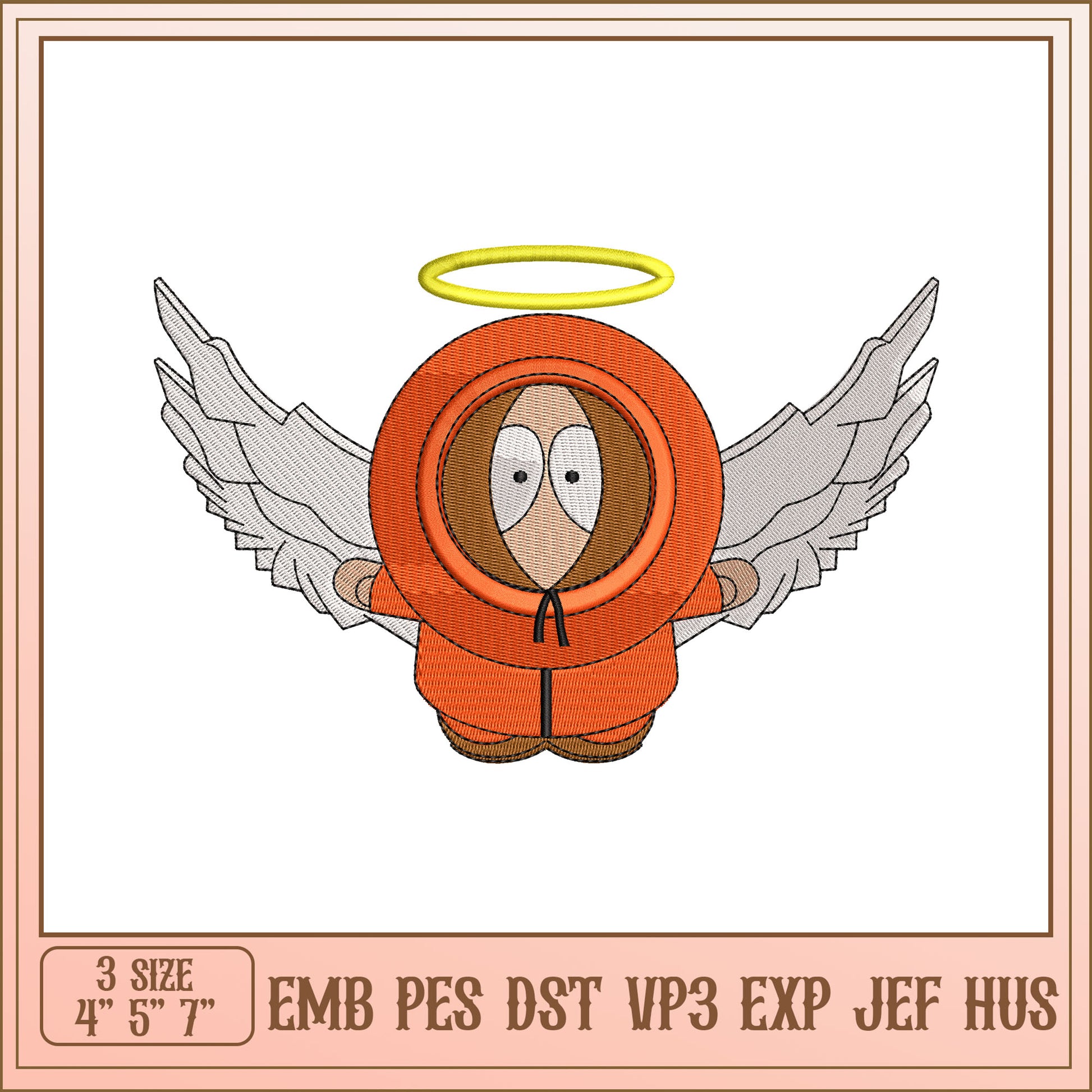 Option 1 (Focus on character) Stan Marsh Angel Embroidery Design