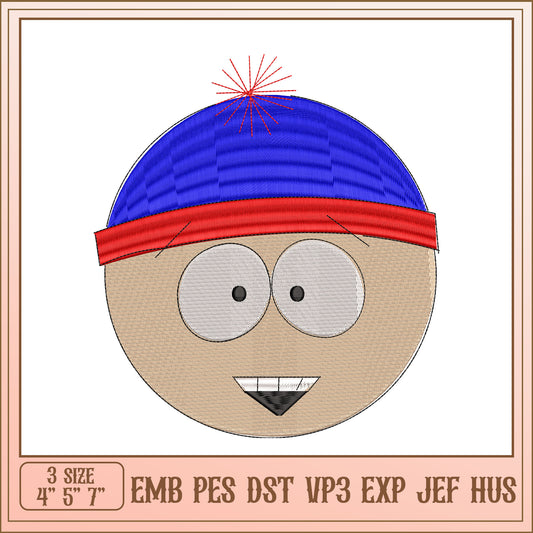 Option 1 (Focus on character) Stan Marsh Embroidery Design