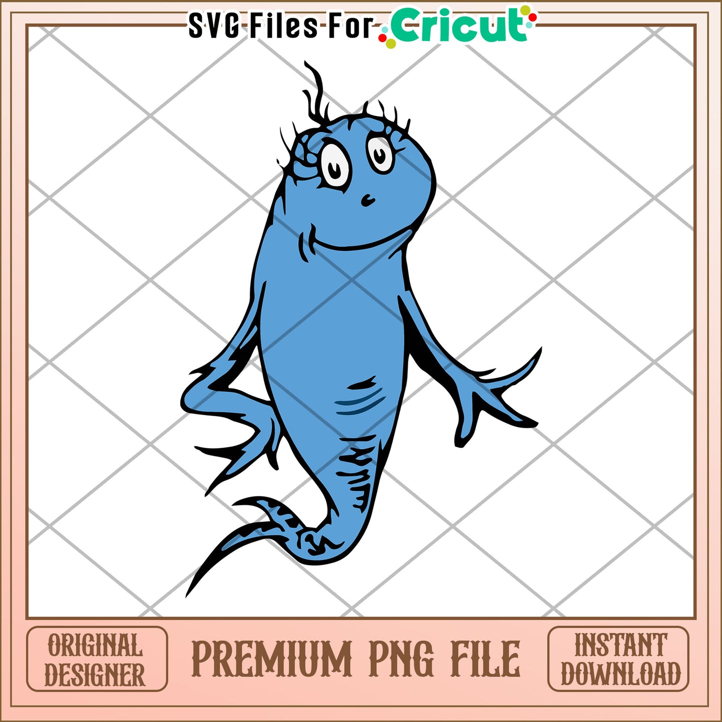 Option 1 (Focus on character)  Thing 1 PNG Image Instant Download