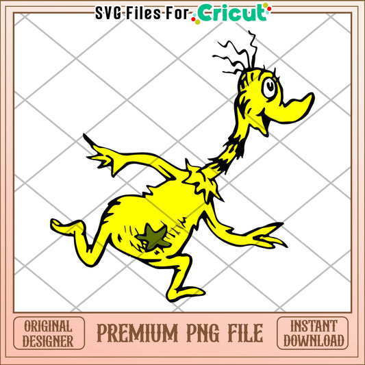 Option 1 (Focus on character)  Yellow Thing 1 PNG Instant Download