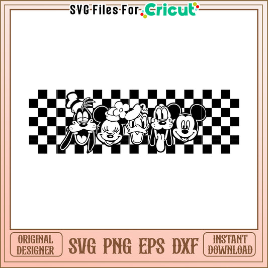 Option 1 (Focus on characters) Disney Mouse Friends SVG Cut File