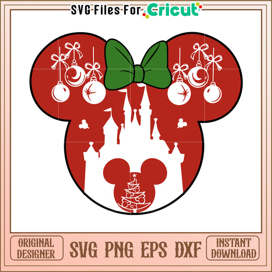 Option 1 (Focus on design)  Christmas Mickey Mouse SVG Design