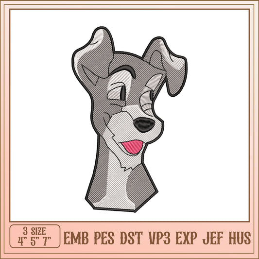 Option 1 (Focus on dog breed)  Cute Puppy Embroidery Design