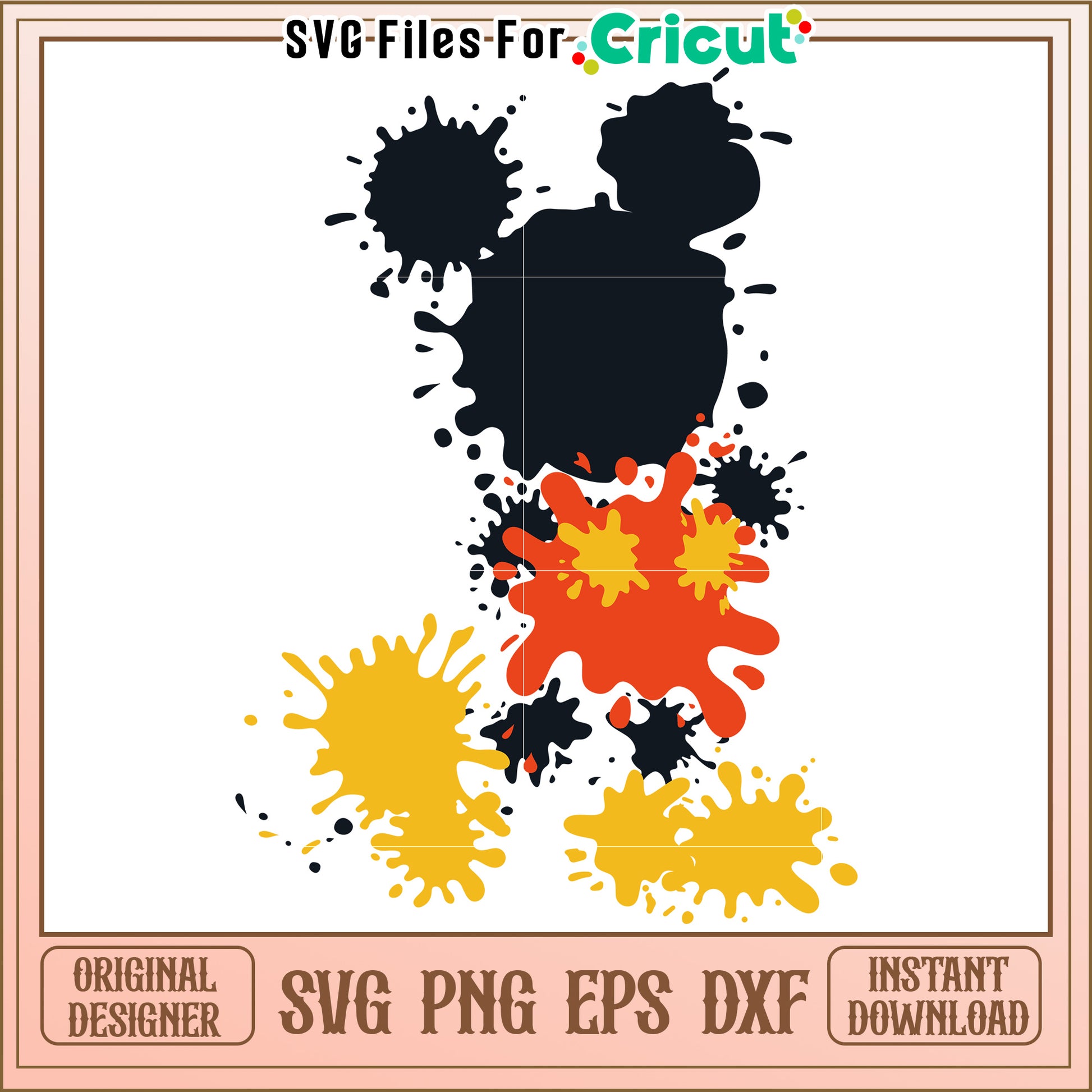 Option 1 (Focus on file types) SVG PNG EPS DXF Paint Splatter Design